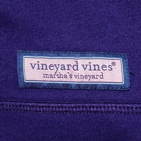 Vineyard Vines Purple 1/4 Zip Pullover Sweatshirt - Men's Size Large - Picture 3 of 11
